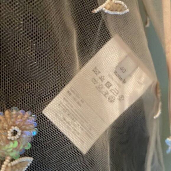 Valentino Ricamato Embellished Blouse champaign colored size 6 - Picture 6 of 9